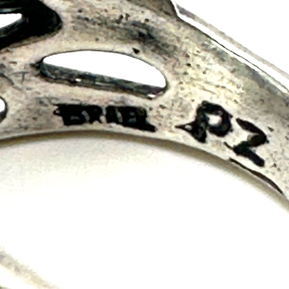 Paz Creations Sterling Silver & CZ Hand Crafted Ring Size 7 - Picture 5 of 10